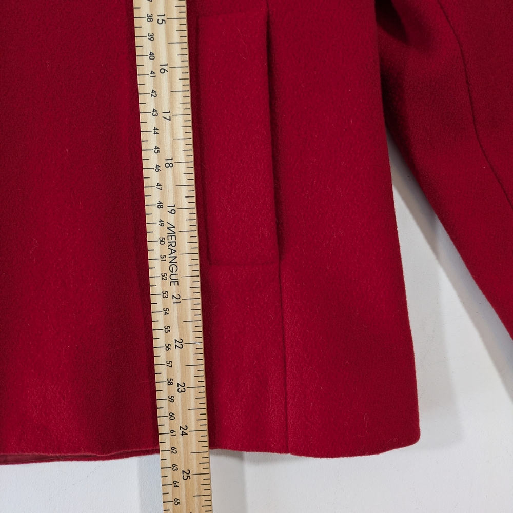 VTG Suttles & Seawinds 100% Wool Jacket Red Bronze Color Buttons Size Small - Picture 9 of 15